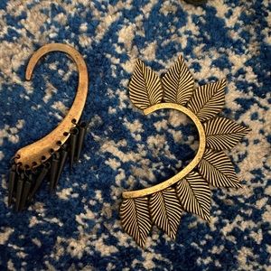 Brass Leaf Ear Cuff